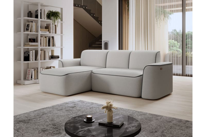 Ume 4-seter Sofa med Sjeselong - Grå - Møbler - Sofaer - Sofaer med sjeselong - 4 seters sofa med divan