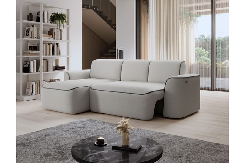 Ume 4-seter Sofa med Sjeselong - Grå - Møbler - Sofaer - Sofaer med sjeselong - 4 seters sofa med divan
