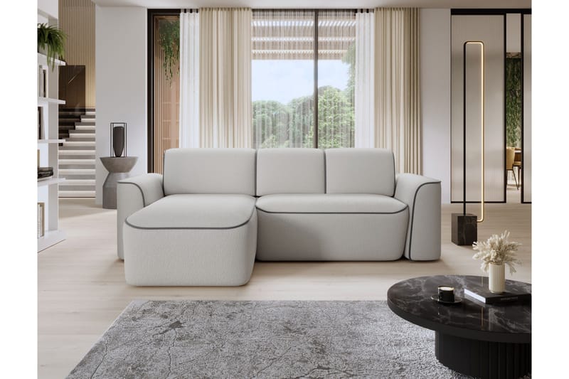 Ume 4-seter Sofa med Sjeselong - Grå - Møbler - Sofaer - Sofaer med sjeselong - 4 seters sofa med divan