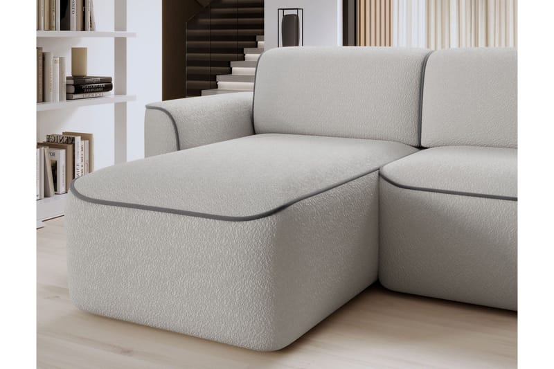 Ume 4-seter Sofa med Sjeselong - Grå - Møbler - Sofaer - Sofaer med sjeselong - 4 seters sofa med divan