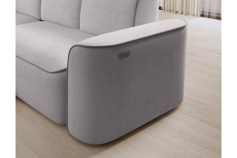 Ume 4-seter Sofa med Sjeselong - Grå - Møbler - Sofaer - Sofaer med sjeselong - 4 seters sofa med divan