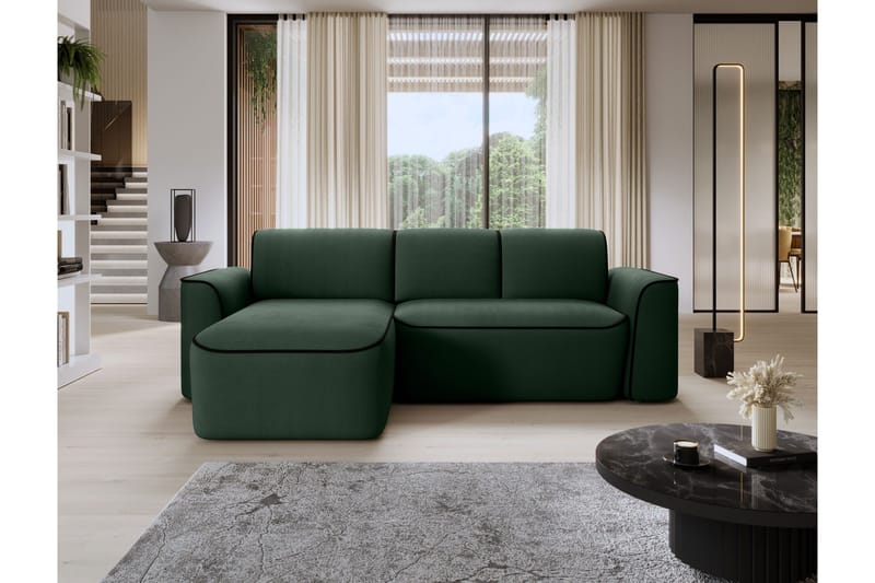 Ume 4-seter Sofa med Sjeselong - Grønn - Møbler - Sofaer - Sofaer med sjeselong - 4 seters sofa med divan