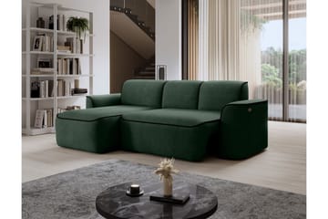Ume 4-seter Sofa med Sjeselong - Grønn - Møbler - Sofaer - Sofaer med sjeselong - 4 seters sofa med divan