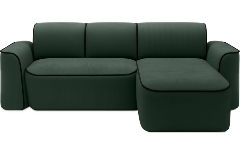 Ume 4-seter Sofa med Sjeselong, Grønn