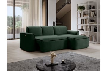 Ume 4-seter Sofa med Sjeselong - Grønn - Møbler - Sofaer - Sofaer med sjeselong - 4 seters sofa med divan