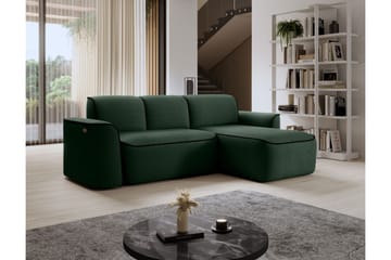 Ume 4-seter Sofa med Sjeselong - Grønn - Møbler - Sofaer - Sofaer med sjeselong - 4 seters sofa med divan