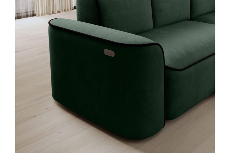 Ume 4-seter Sofa med Sjeselong - Grønn - Møbler - Sofaer - Sofaer med sjeselong - 4 seters sofa med divan