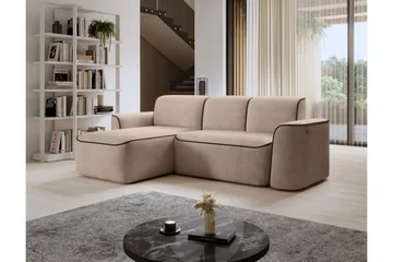 Ume 4-seter Sofa med Sjeselong - Krem - Møbler - Sofaer - Sofaer med sjeselong - 4 seters sofa med divan