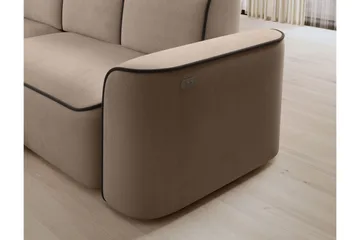 Ume 4-seter Sofa med Sjeselong - Krem - Møbler - Sofaer - Sofaer med sjeselong - 4 seters sofa med divan