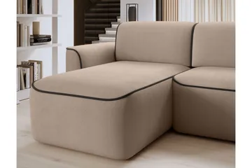 Ume 4-seter Sofa med Sjeselong - Krem - Møbler - Sofaer - Sofaer med sjeselong - 4 seters sofa med divan