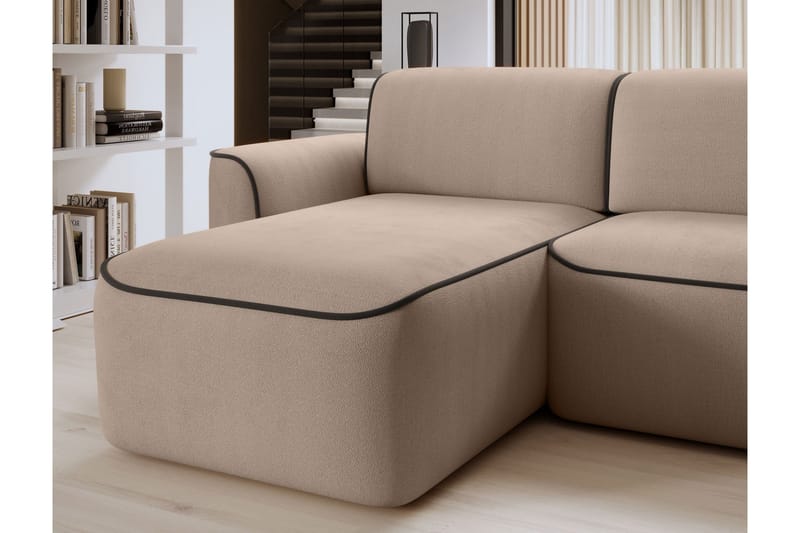 Ume 4-seter Sofa med Sjeselong - Krem - Møbler - Sofaer - Sofaer med sjeselong - 4 seters sofa med divan