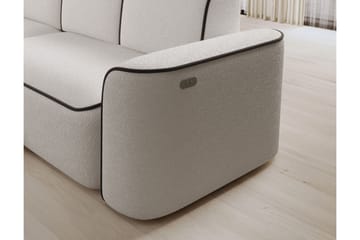 Ume 4-seters Sofa med Divan - Hvit - Møbler - Sofaer - Sofaer med sjeselong - 4 seters sofa med divan