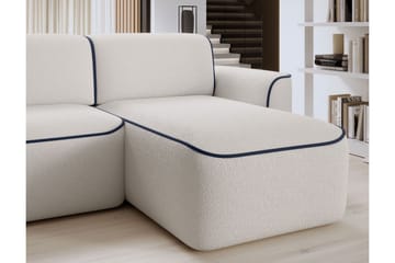 Ume 4-seters Sofa med Divan - Hvit - Møbler - Sofaer - Sofaer med sjeselong - 4 seters sofa med divan
