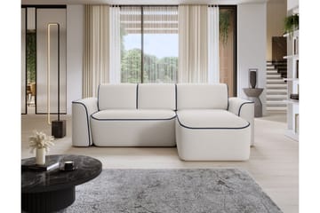 Ume 4-seters Sofa med Divan - Hvit - Møbler - Sofaer - Sofaer med sjeselong - 4 seters sofa med divan