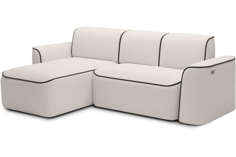 Ume 4-seters Sofa med Divan - Hvit - Møbler - Sofaer - Sofaer med sjeselong - 4 seters sofa med divan
