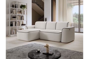 Ume 4-seters Sofa med Divan - Hvit - Møbler - Sofaer - Sofaer med sjeselong - 4 seters sofa med divan