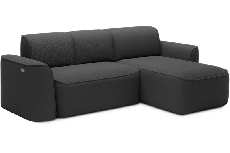 Ume 4-seters Sofa med Divan - Mørk grå - Møbler - Sofaer - Sofaer med sjeselong - 4 seters sofa med divan
