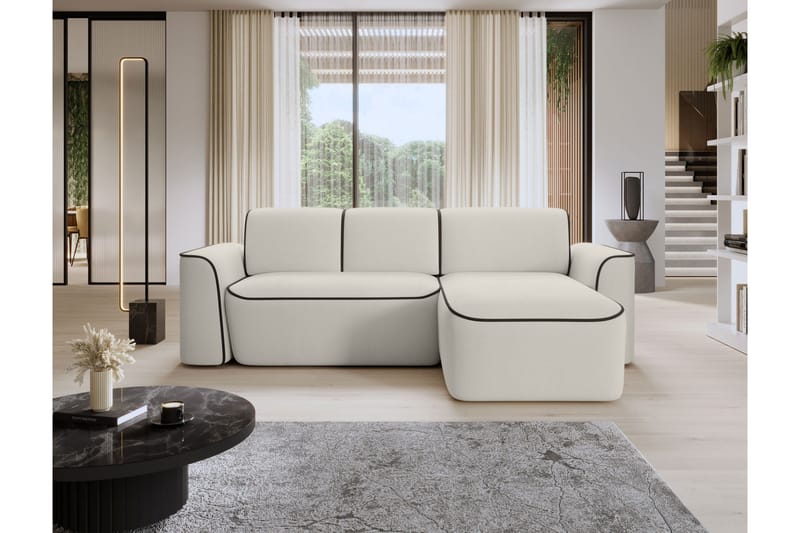 Ume 4-seters Sofa med Sjeselong - Beige - Møbler - Sofaer - Sofaer med sjeselong - 4 seters sofa med divan