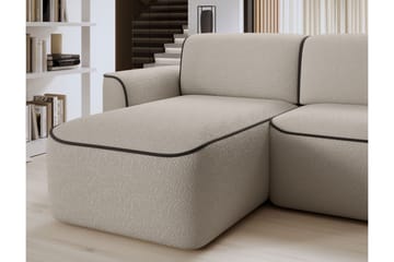 Ume 4-seters Sofa med Sjeselong - Beige - Møbler - Sofaer - Sofaer med sjeselong - 4 seters sofa med divan