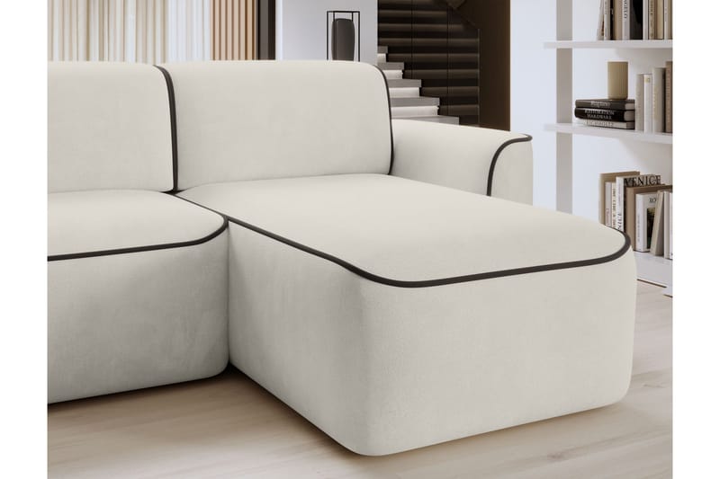 Ume 4-seters Sofa med Sjeselong - Beige - Møbler - Sofaer - Sofaer med sjeselong - 4 seters sofa med divan