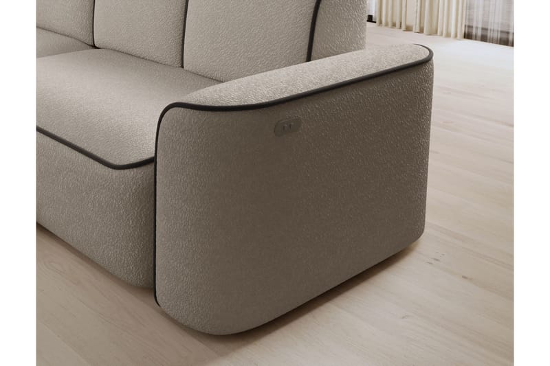 Ume 4-seters Sofa med Sjeselong - Beige - Møbler - Sofaer - Sofaer med sjeselong - 4 seters sofa med divan