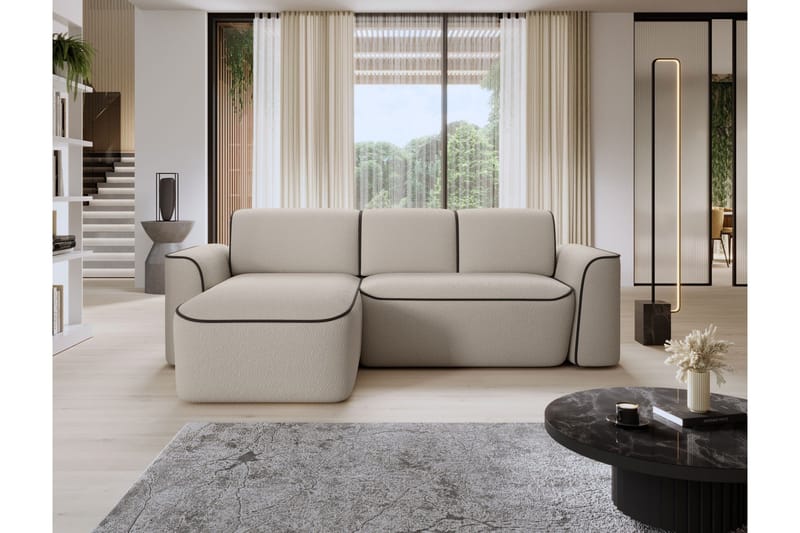 Ume 4-seters Sofa med Sjeselong - Beige - Møbler - Sofaer - Sofaer med sjeselong - 4 seters sofa med divan