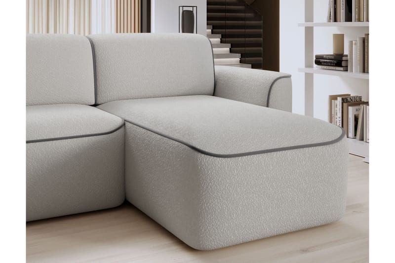 Ume 4-seters Sofa med Sjeselong - Grå - Møbler - Sofaer - Sofaer med sjeselong - 4 seters sofa med divan