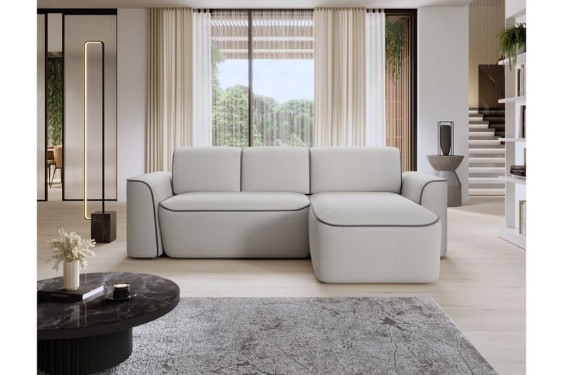 Ume 4-seters Sofa med Sjeselong - Grå - Møbler - Sofaer - Sofaer med sjeselong - 4 seters sofa med divan