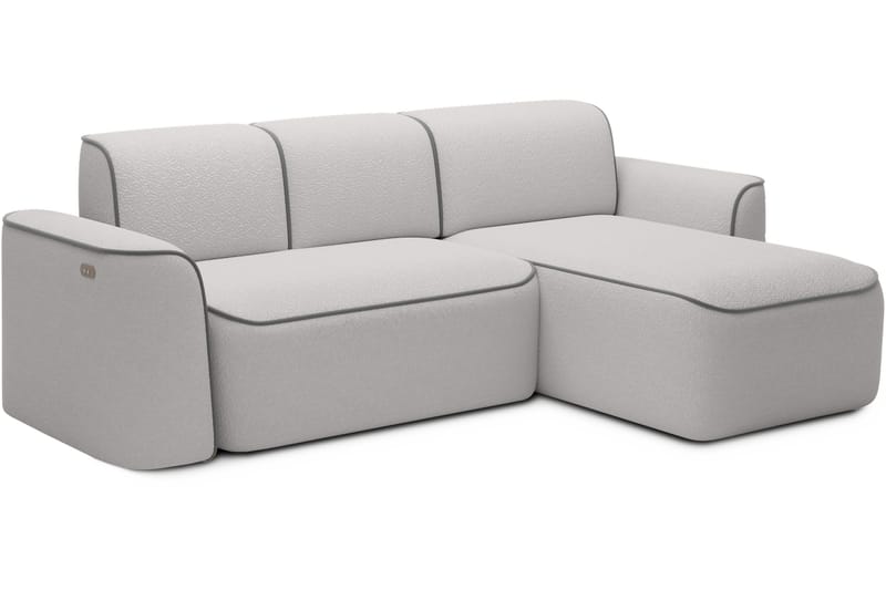 Ume 4-seters Sofa med Sjeselong - Grå - Møbler - Sofaer - Sofaer med sjeselong - 4 seters sofa med divan