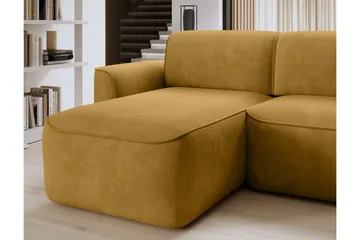 Ume 4-seters Sofa med Sjeselong - Gul - Møbler - Sofaer - Sofaer med sjeselong - 4 seters sofa med divan