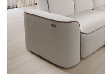 Ume 4-seters Sofa med Sjeselong - Hvit - Møbler - Sofaer - Sofaer med sjeselong - 4 seters sofa med divan