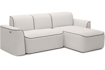 Ume 4-seters Sofa med Sjeselong - Hvit - Møbler - Sofaer - Sofaer med sjeselong - 4 seters sofa med divan