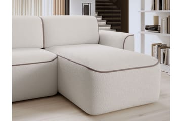 Ume 4-seters Sofa med Sjeselong - Hvit - Møbler - Sofaer - Sofaer med sjeselong - 4 seters sofa med divan