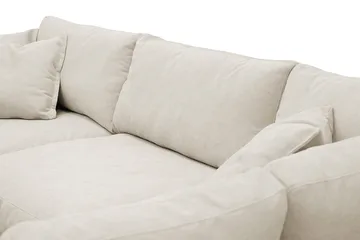 Valencia Ekstra dyp 4-seters sofa med sjeselong høyre - Beige - Møbler - Sofaer - Sofaer med sjeselong - 4 seters sofa med divan