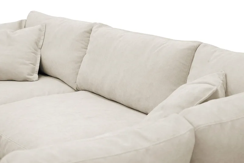 Valencia Ekstra dyp 4-seters sofa med sjeselong høyre - Beige - Møbler - Sofaer - Sofaer med sjeselong - 4 seters sofa med divan