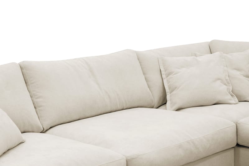Valencia Ekstra Dyp 4-seters sofa med Sjeselong Høyre - Beige - Møbler - Sofaer - Sofaer med sjeselong - 4 seters sofa med divan