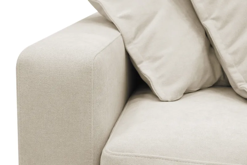 Valencia Ekstra dyp 4-seters sofa med sjeselong høyre - Beige - Møbler - Sofaer - Sofaer med sjeselong - 4 seters sofa med divan