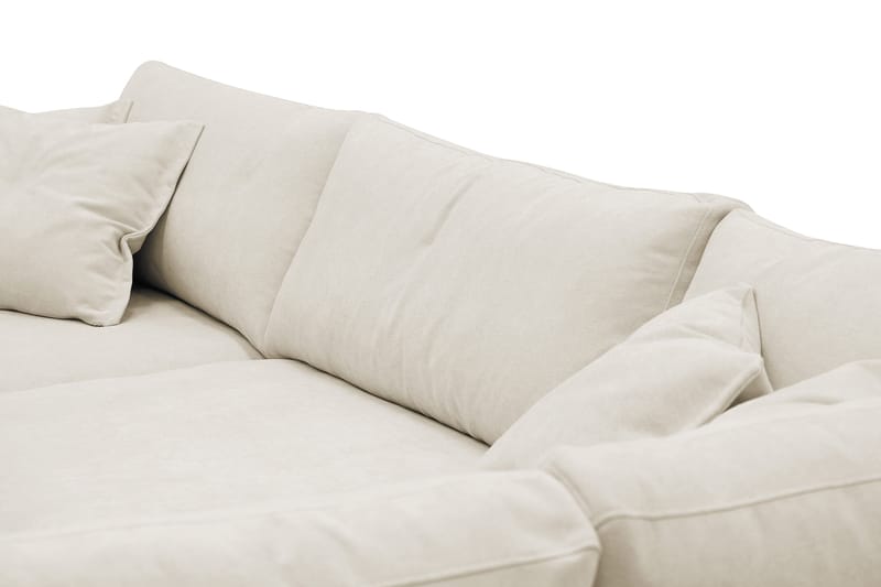 Valencia Ekstra Dyp 4-seters sofa med Sjeselong Høyre - Beige - Møbler - Sofaer - Sofaer med sjeselong - 4 seters sofa med divan