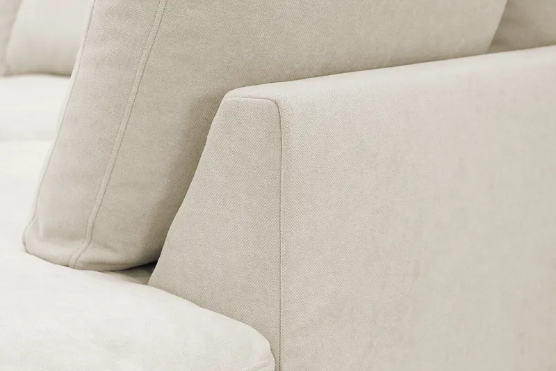 Valencia Ekstra dyp 4-seters sofa med sjeselong høyre - Beige - Møbler - Sofaer - Sofaer med sjeselong - 4 seters sofa med divan