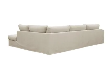 Valencia Ekstra dyp 4-seters sofa med sjeselong høyre - Beige - Møbler - Sofaer - Sofaer med sjeselong - 4 seters sofa med divan