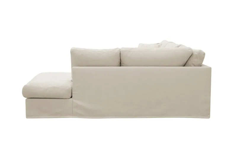 Valencia Ekstra dyp 4-seters sofa med sjeselong høyre - Beige - Møbler - Sofaer - Sofaer med sjeselong - 4 seters sofa med divan