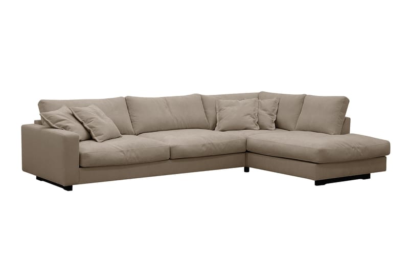 Valencia Ekstra Dyp 4-seters sofa med Sjeselong Høyre - Brun - Møbler - Sofaer - Sofaer med sjeselong - 4 seters sofa med divan