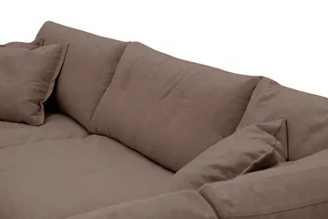 Valencia Ekstra dyp 4-seters sofa med sjeselong høyre - Mørkebrun - Møbler - Sofaer - Sofaer med sjeselong - 4 seters sofa med divan