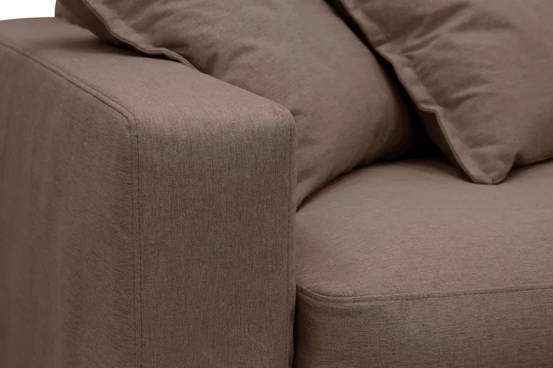 Valencia Ekstra dyp 4-seters sofa med sjeselong høyre - Mørkebrun - Møbler - Sofaer - Sofaer med sjeselong - 4 seters sofa med divan