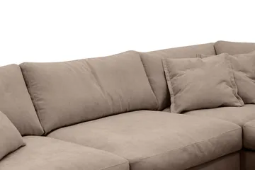 Valencia Ekstra Dyp 4-seters sofa med Sjeselong Høyre - Mørkebrun - Møbler - Sofaer - Sofaer med sjeselong - 4 seters sofa med divan
