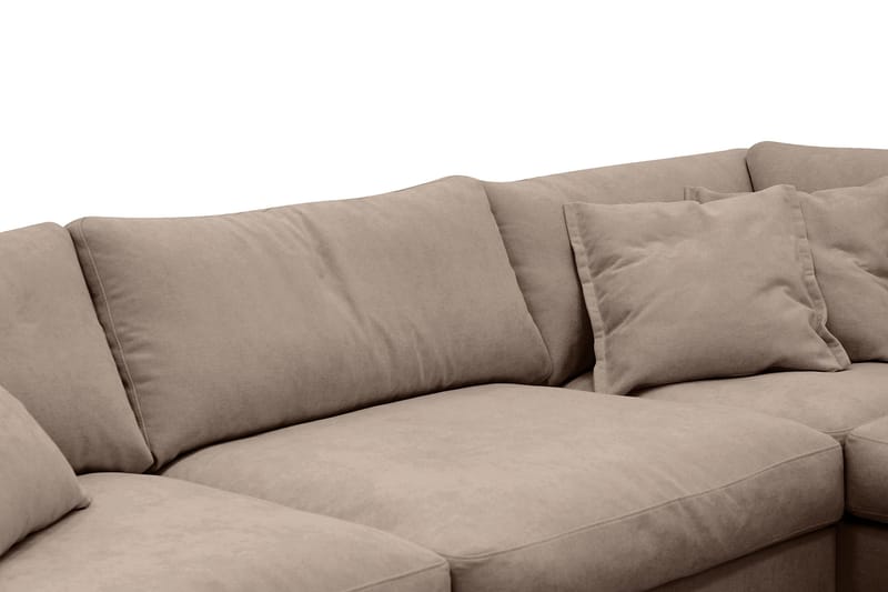 Valencia Ekstra Dyp 4-seters sofa med Sjeselong Høyre - Mørkebrun - Møbler - Sofaer - Sofaer med sjeselong - 4 seters sofa med divan