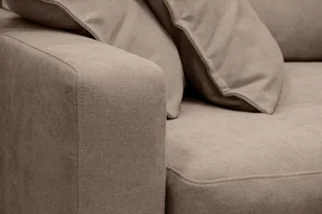 Valencia Ekstra Dyp 4-seters sofa med Sjeselong Høyre - Mørkebrun - Møbler - Sofaer - Sofaer med sjeselong - 4 seters sofa med divan
