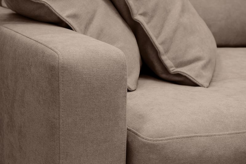 Valencia Ekstra Dyp 4-seters sofa med Sjeselong Høyre - Mørkebrun - Møbler - Sofaer - Sofaer med sjeselong - 4 seters sofa med divan