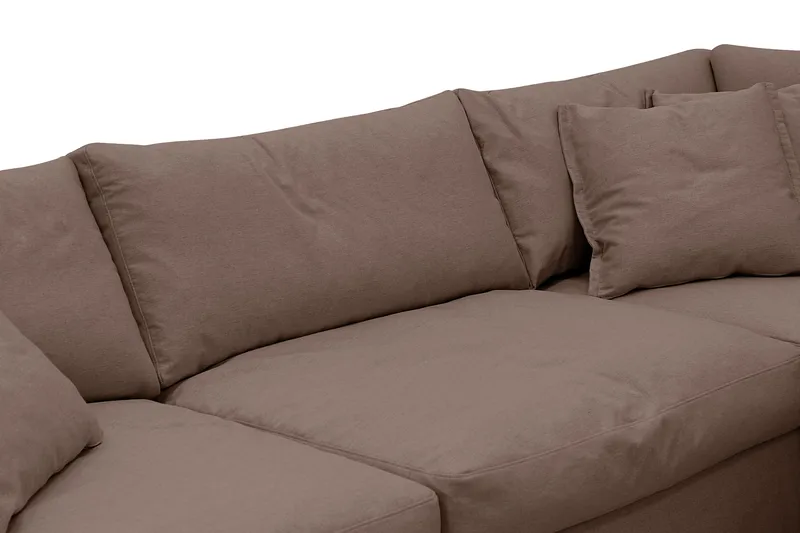 Valencia Ekstra dyp 4-seters sofa med sjeselong høyre - Mørkebrun - Møbler - Sofaer - Sofaer med sjeselong - 4 seters sofa med divan