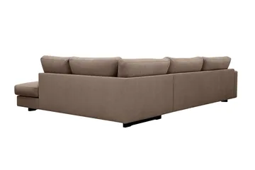Valencia Ekstra Dyp 4-seters sofa med Sjeselong Høyre - Mørkebrun - Møbler - Sofaer - Sofaer med sjeselong - 4 seters sofa med divan